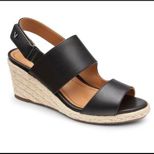 Vionic Brooke Wedge Sandal Black Size 9.5